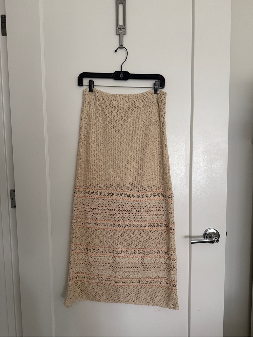 Zara Cream Crochet Maxi Skirt